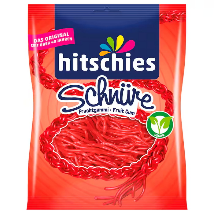Hitschies Fruchtgummi-Schnüre mit Erdbeer-Geschmack 125g