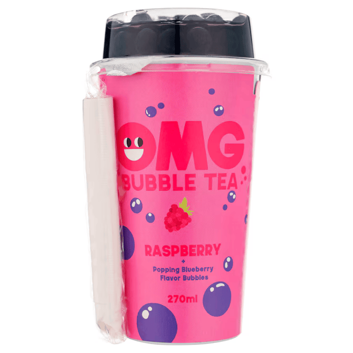 OMG Bubble Tea Raspberry + Popping Blueberry 0,27l