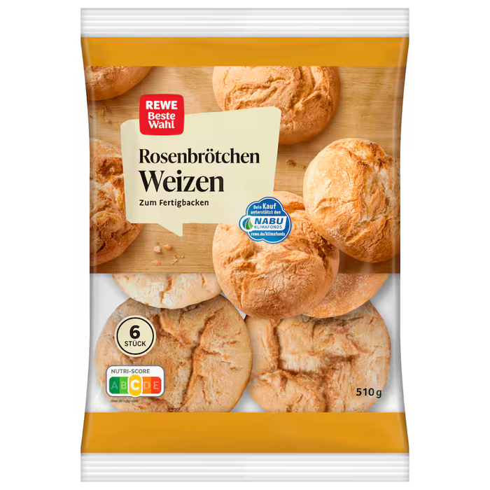 REWE Beste Wahl Rosenbrötchen Weizen 510g