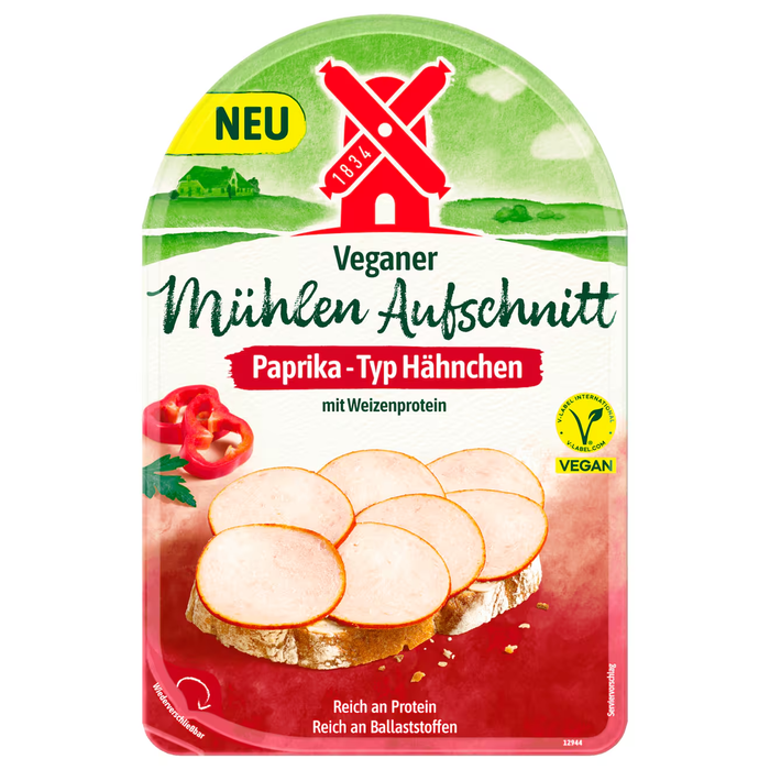 Rügenwalder Mühle Veganer Mühlen Aufschnitt Paprika Typ Hähnchen 70g
