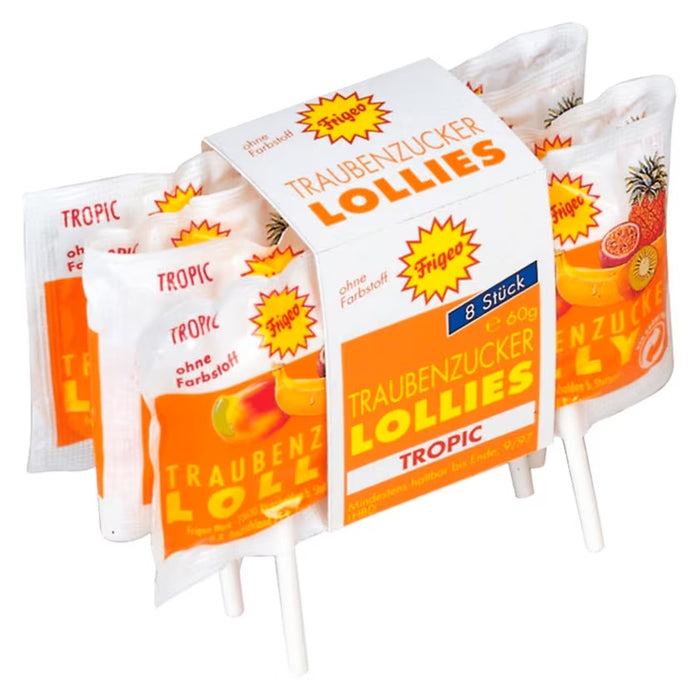 Frigeo – Tropical Grape Sugar Lollies (8 sticks)