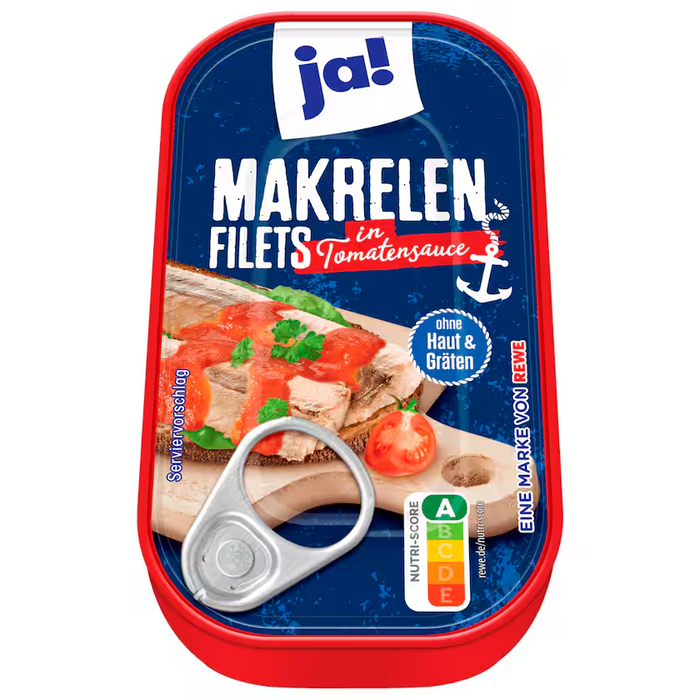 ja! Makrelenfilets in Tomatensauce 125g