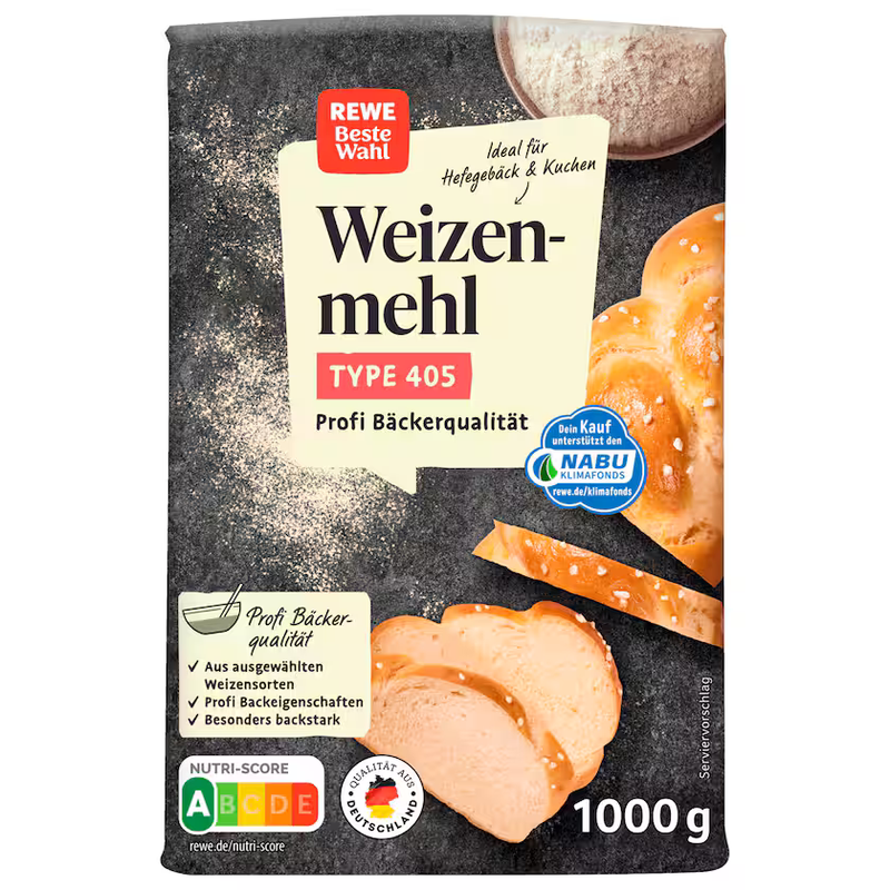 REWE Beste Wahl Weizenmehl Type 405 1kg