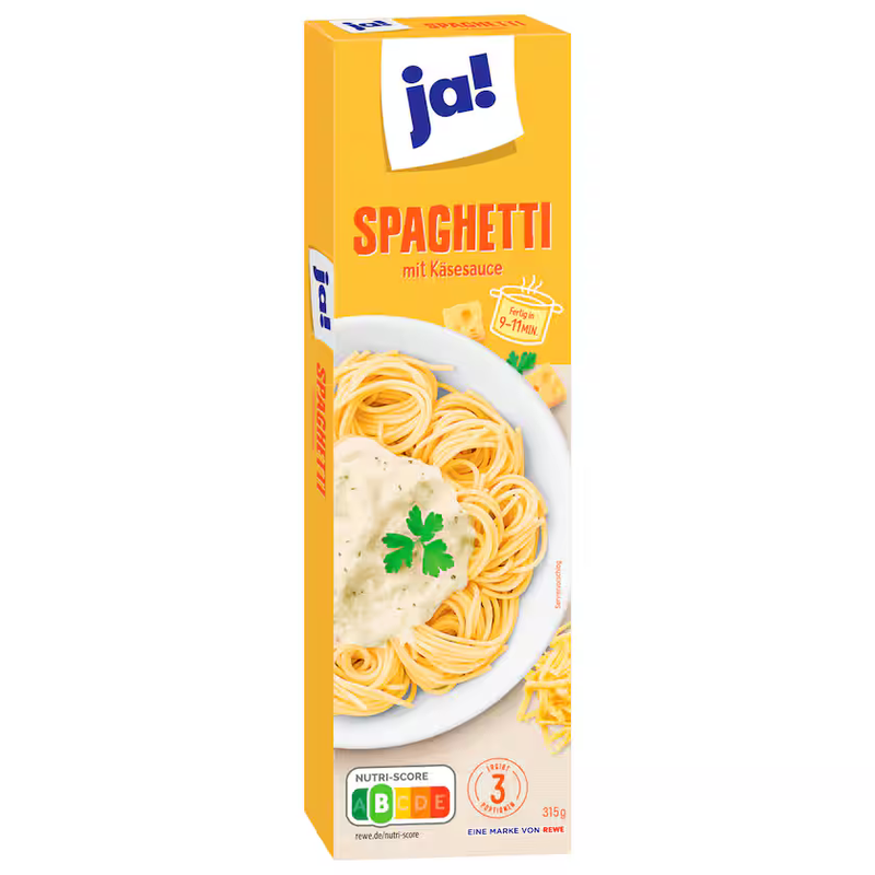 ja! Spaghettigericht Käse-Sauce 315g
