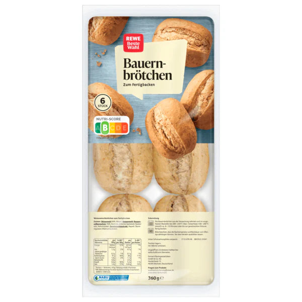 REWE Beste Wahl Bauern-Brötchen 360g, 6 Stück