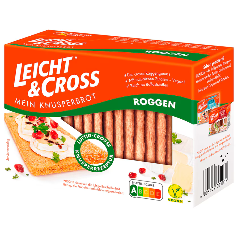 Leicht&Cross Knusperbrot Roggen 125g