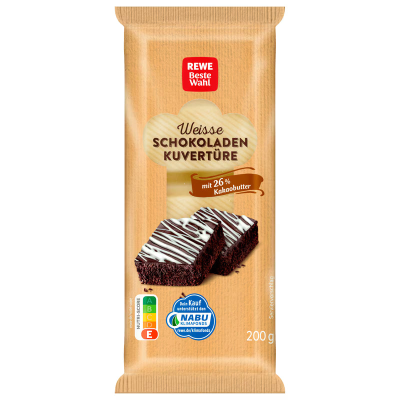 REWE Beste Wahl Weiße Schokoladen-Kuvertüre 200g
