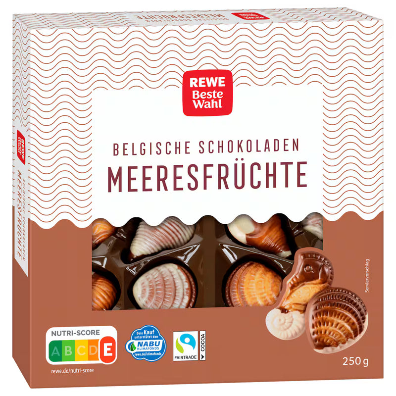 REWE Beste Wahl Belgische Schokoladen Meeresfrüchte 250g