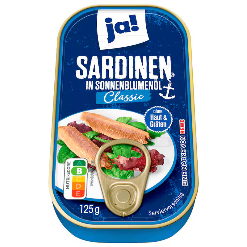 ja! Sardinen in Sonnenblumenöl 90g