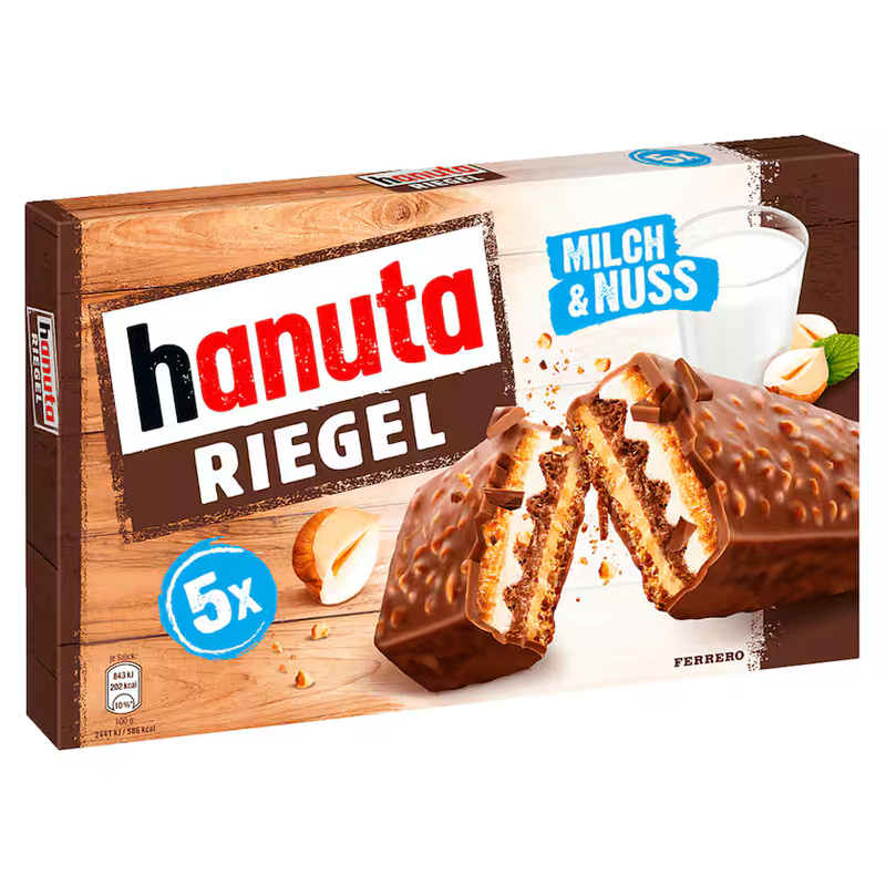 Hanuta Riegel Schokoriegel 5 Riegel 172,5g