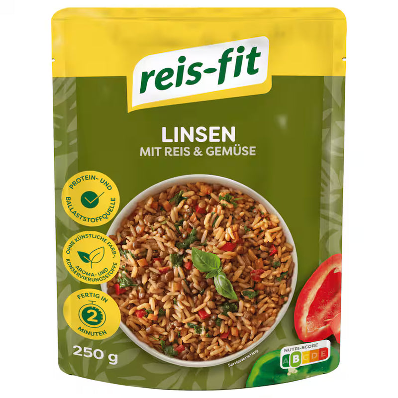 Reis-fit Linsen mit Reis & Gemüse 250g