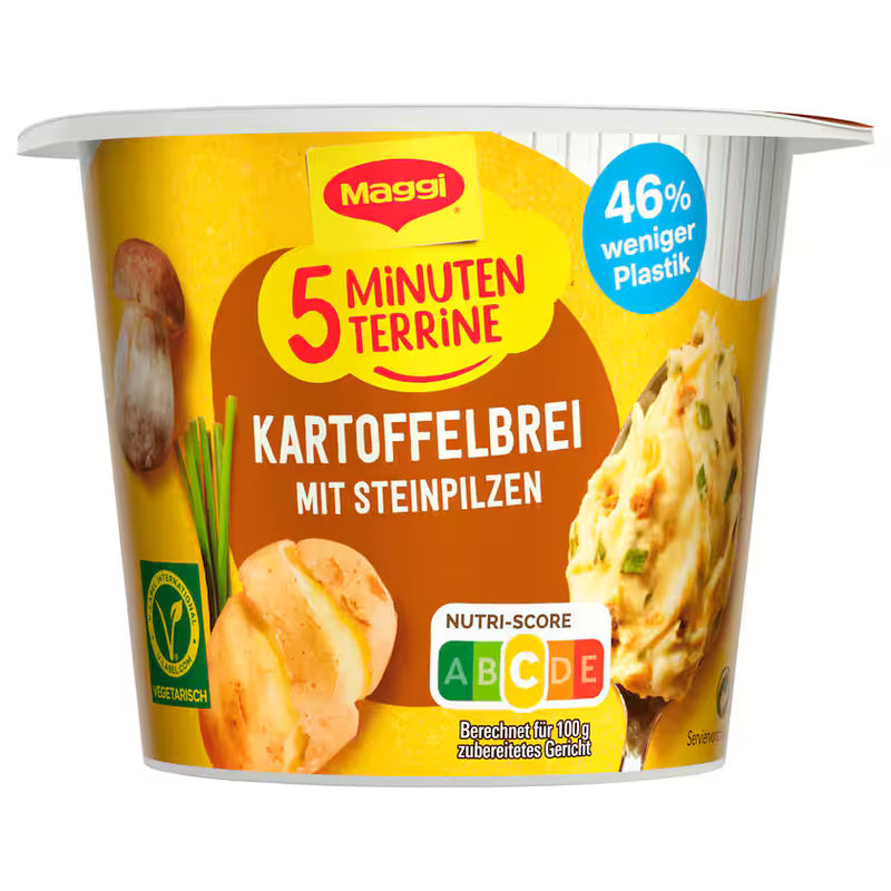 Maggi 5 Minuten Terrine Kartoffelbrei mit Steinpilzen 43g
