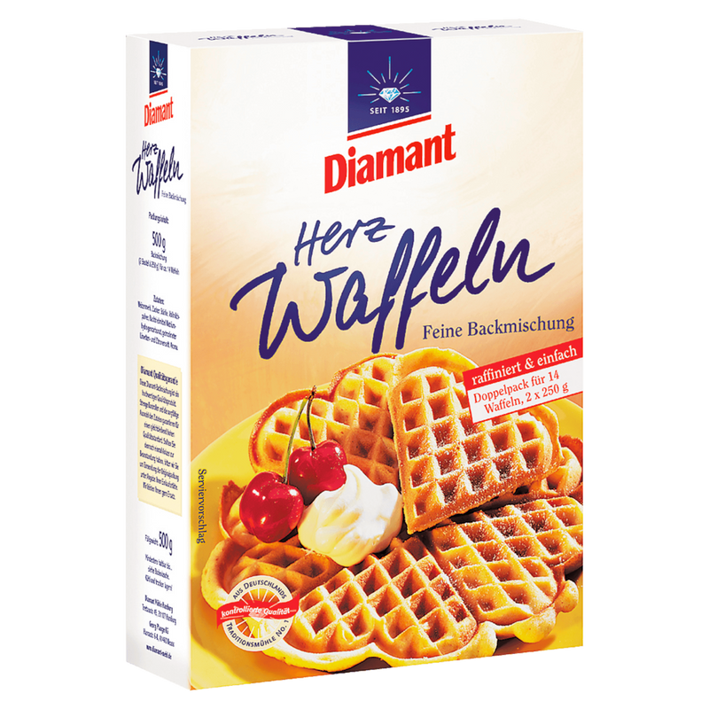 Diamant Heart Waffle Baking Mix