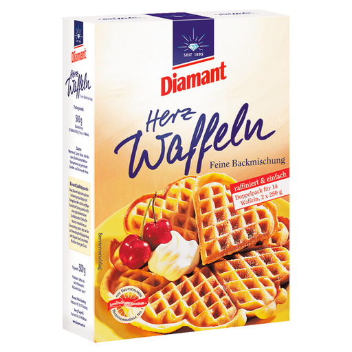 Diamant Heart Waffle Baking Mix