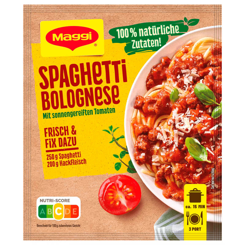 MAGGI Fix für Spaghetti Bolognese 100%
