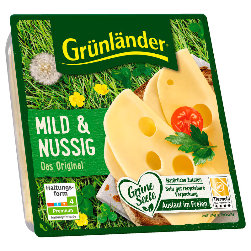 Grünländer Mild & Nutty Slices 140g