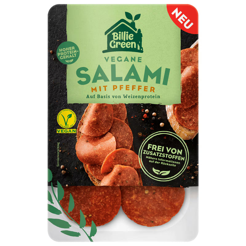 Billie Green Vegane Salami mit Pfeffer 70g