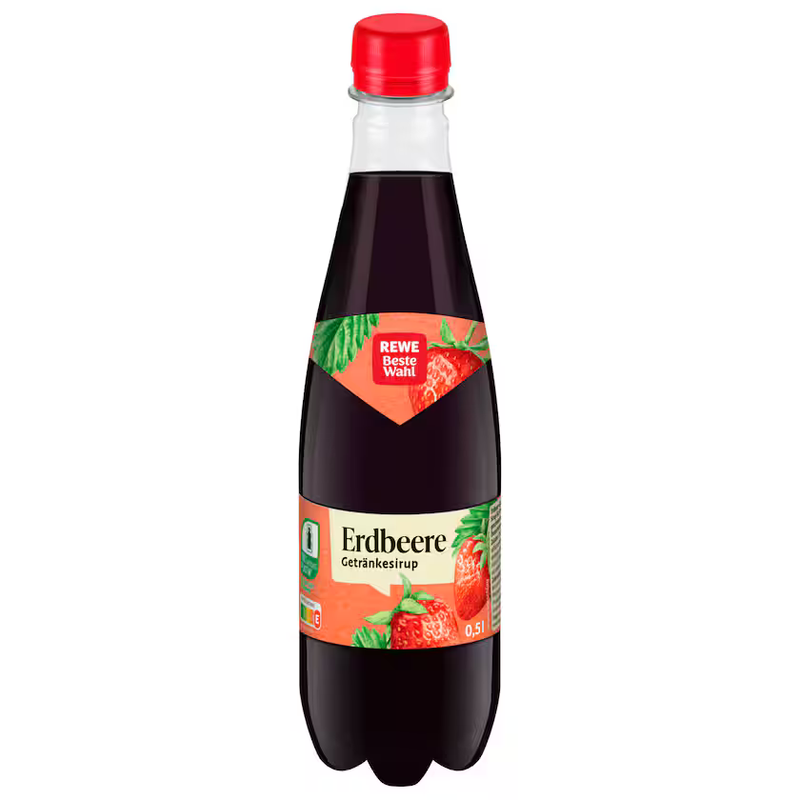 REWE Beste Wahl Getränkesirup Erdbeere 0,5l