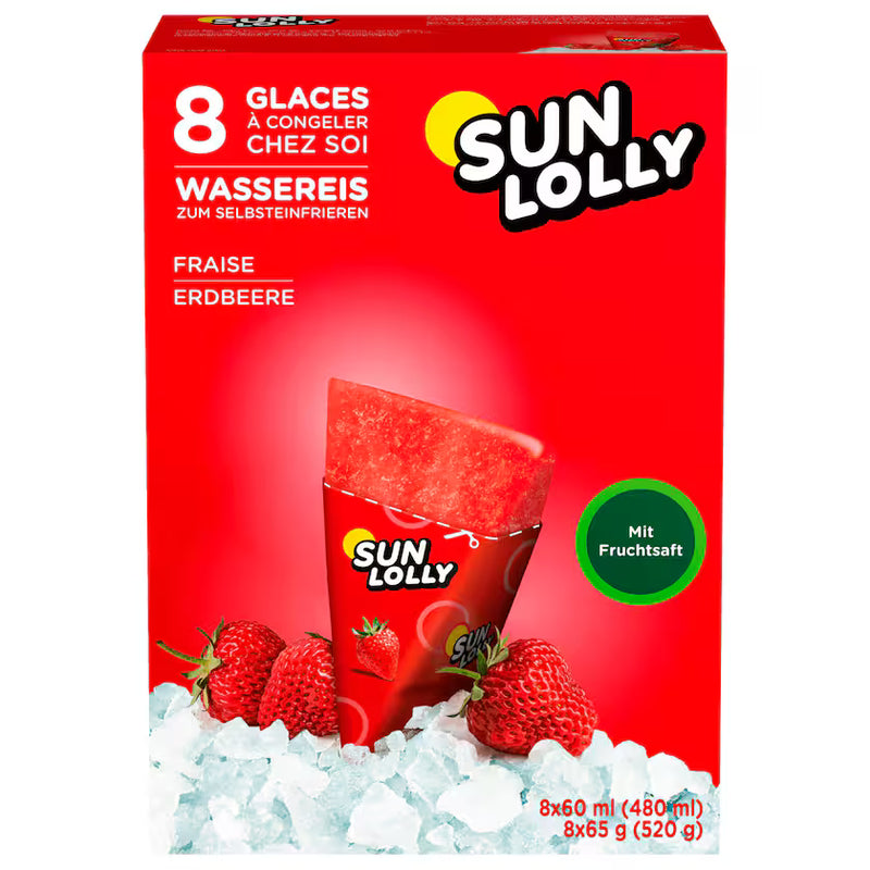 Sun Lolly Wassereis Erdbeere 480ml