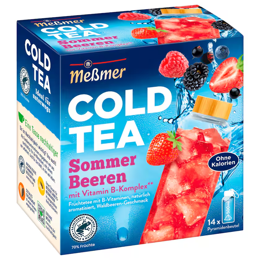 Meßmer Cold Tea Sommerbeeren 14 Beutel, 38,5g — LEBENSLUST