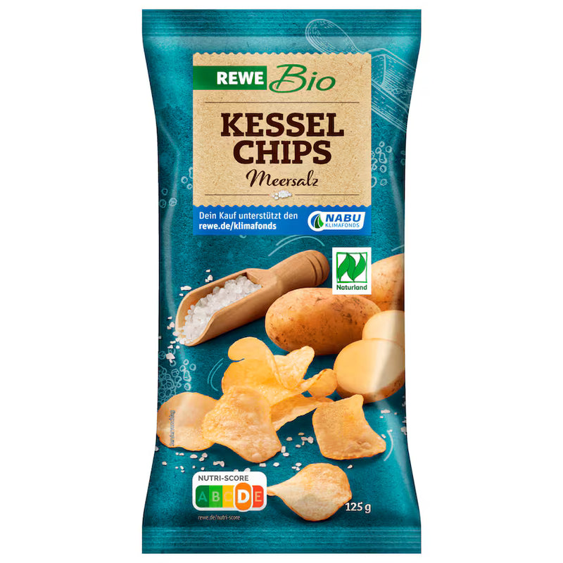 REWE Bio Naturland Kesselchips Meersalz 125g