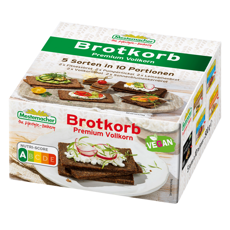 Mestemacher 10-Portionen Brotkorb 500g