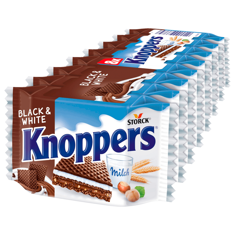 Knoppers Black & White Wafers 8 x 25g