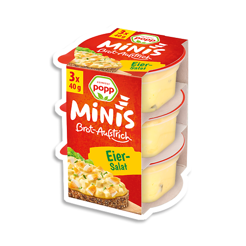 Popp Brotaufstrich Eiersalat Minis 3x40g