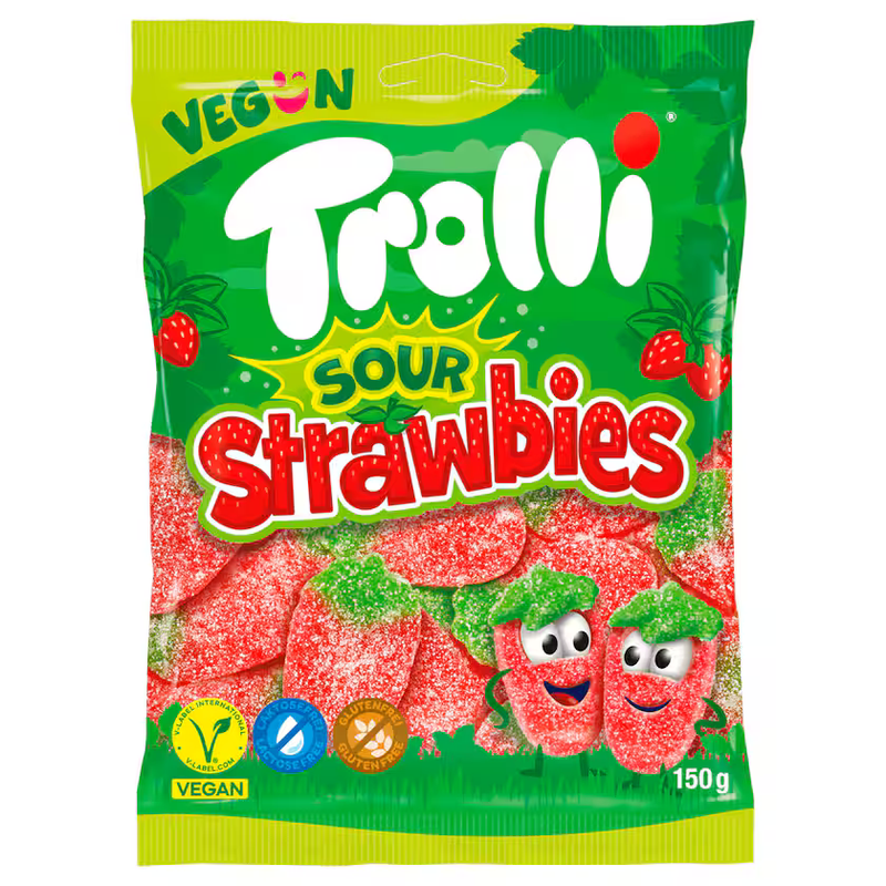 Trolli Sour Strawbies vegan 150g