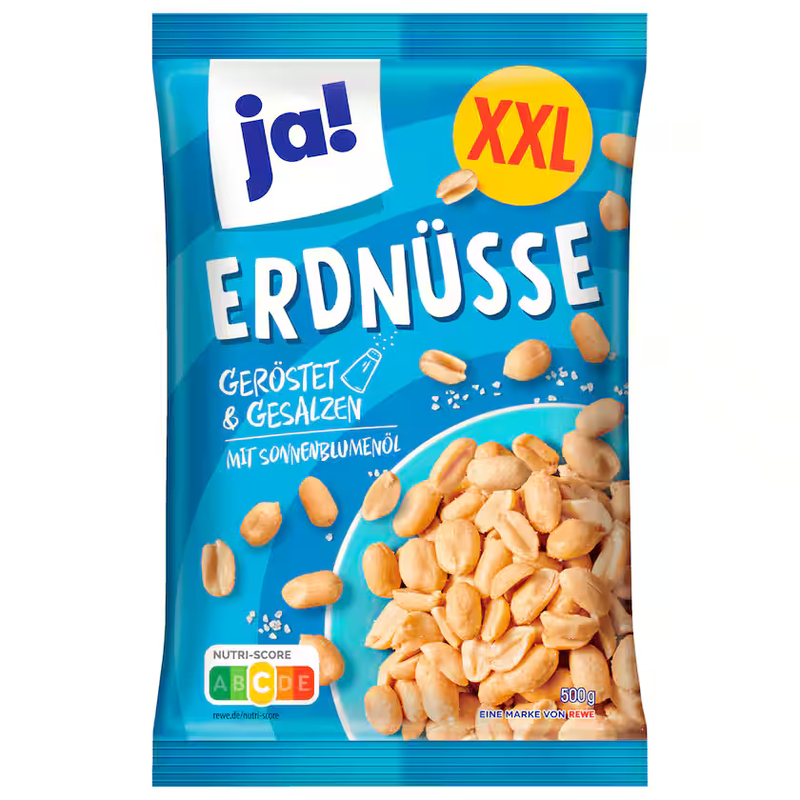 ja! Erdnüsse geröstet & gesalzen 500g