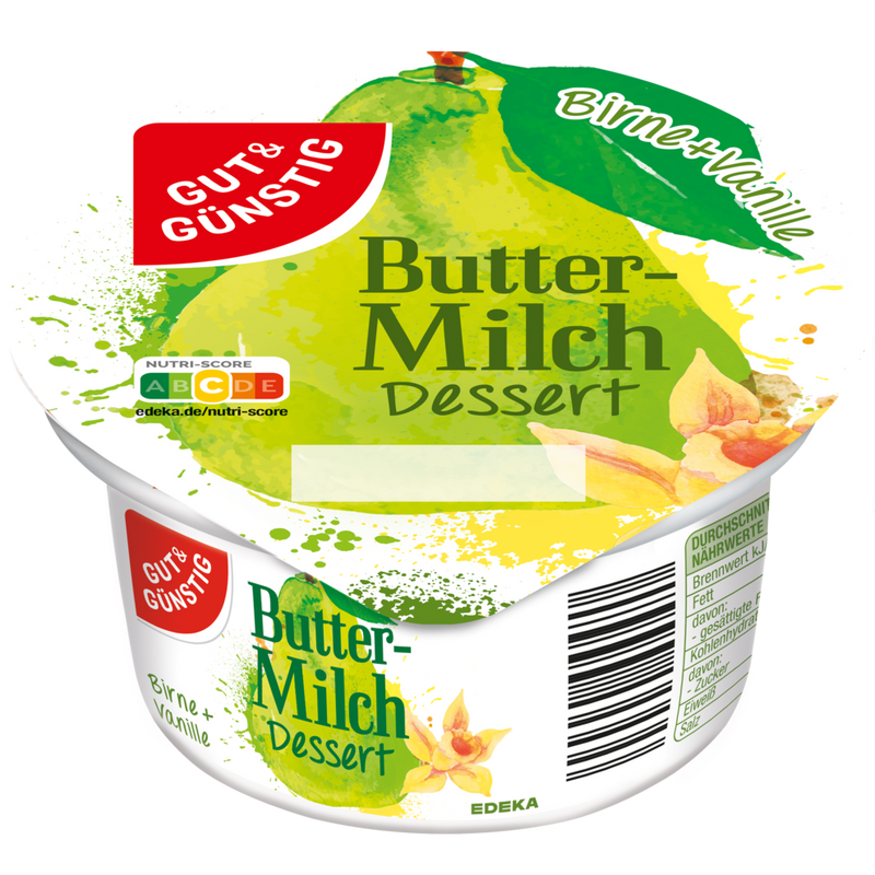 Gut & Günstig Buttermilch-Dessert Birne-Vanille 200g
