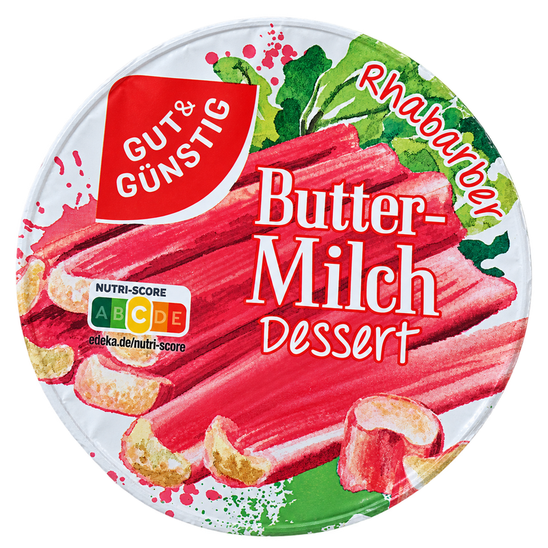 Gut & Günstig Buttermilch-Dessert Rhabarber 200g
