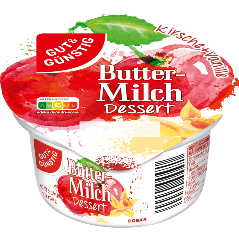 Gut & Günstig Buttermilch-Dessert Kirsche-Vanille 200g