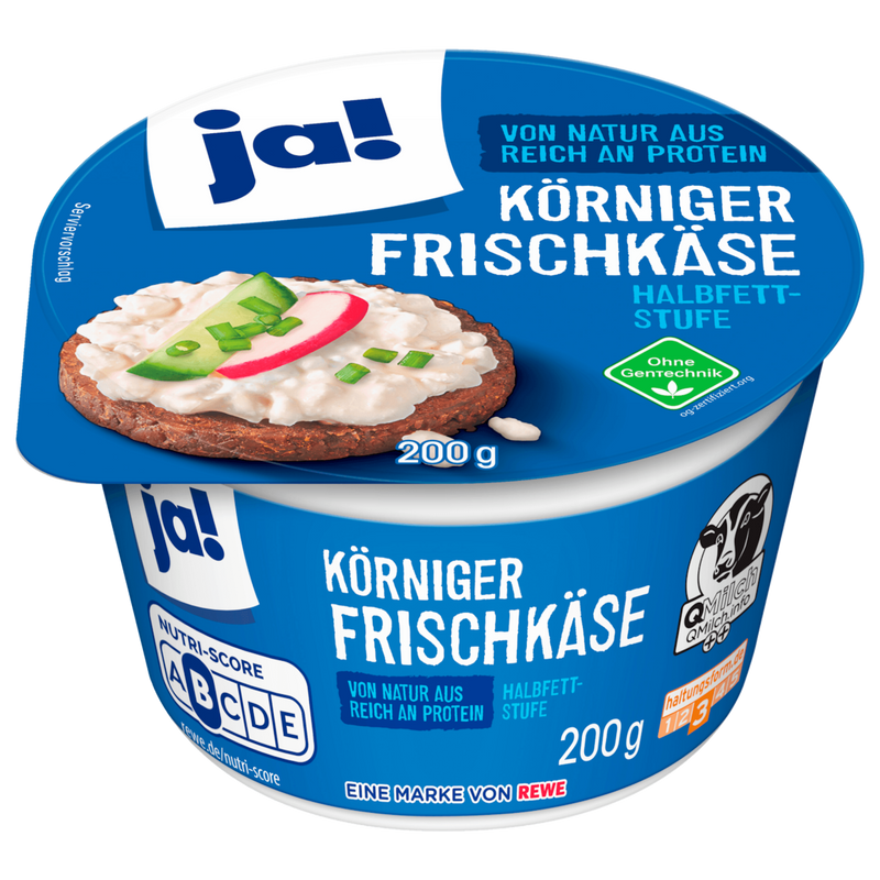 ja! Körniger Frischkäse Halbfettstufe 200g