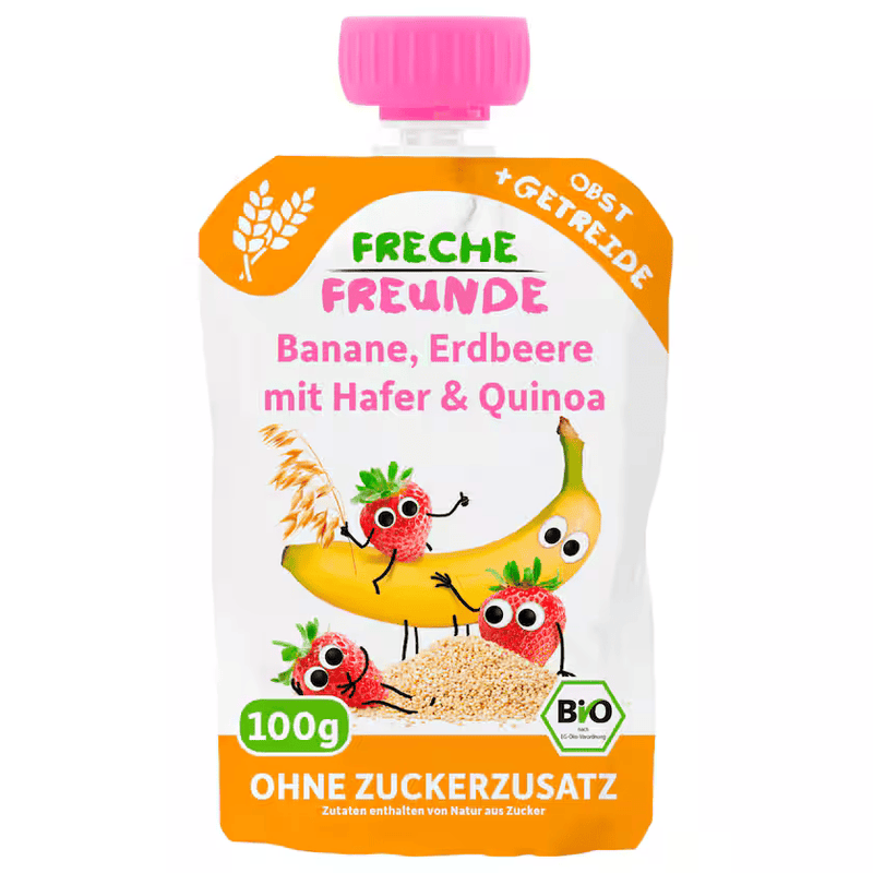 Freche Freunde Bio Quetschie Banane Erdbeere mit Hafer & Quinoa 100g