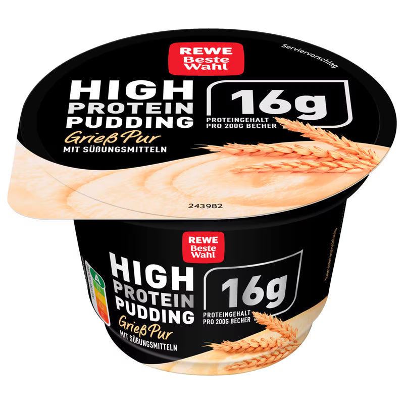 REWE Beste Wahl High Protein Pudding Grieß Pur 200g