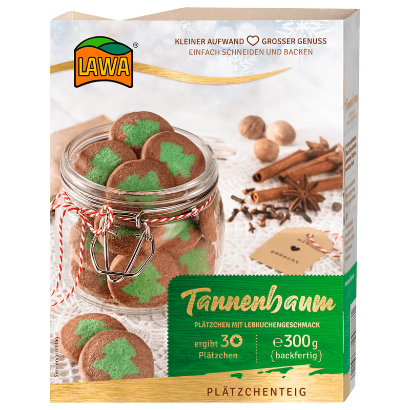 Lawa Plätzchenteig Tannenbaum mit Lebkuchengeschmack 300g