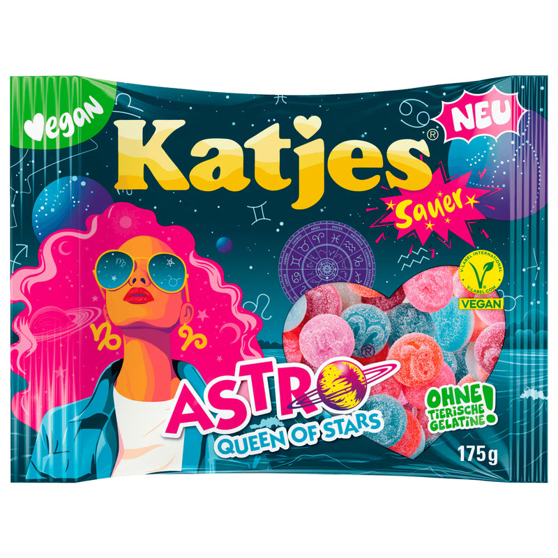 Katjes Astro Queen of Stars Sauer 175g