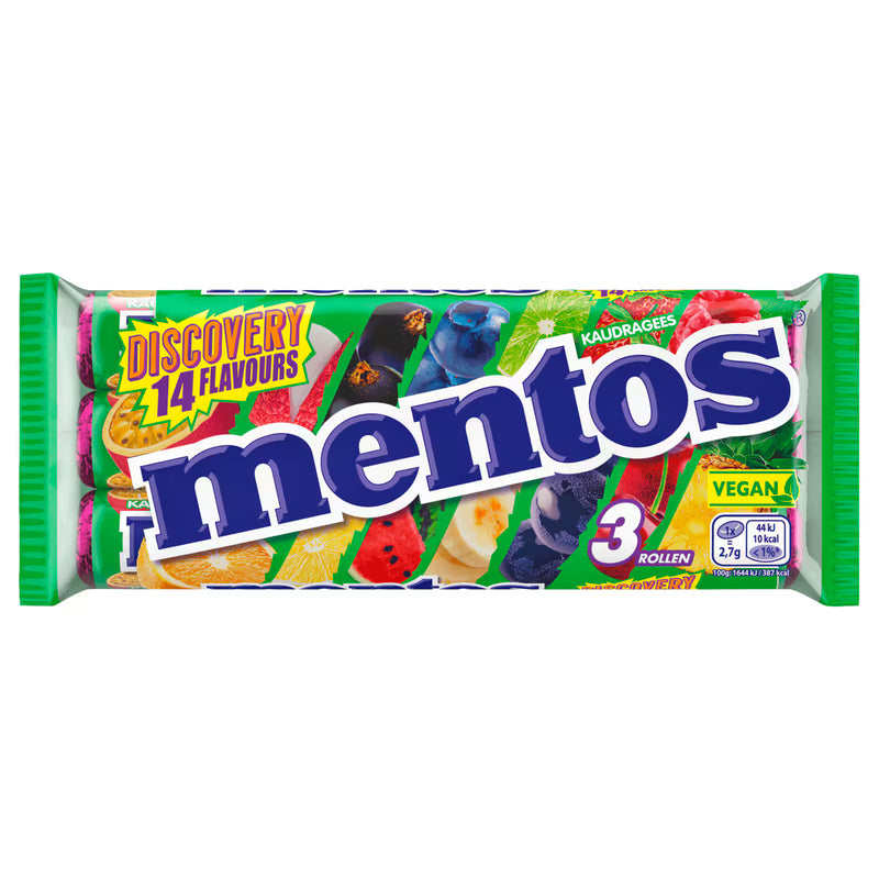 Mentos Kaubonbons Discovery vegan 3x37,5g