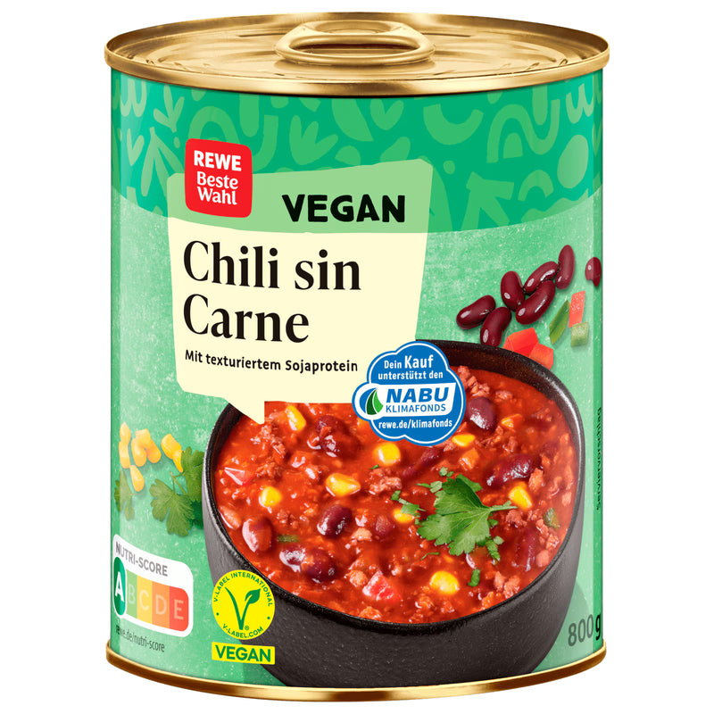 REWE Beste Wahl Chili sin Carne vegan 800g