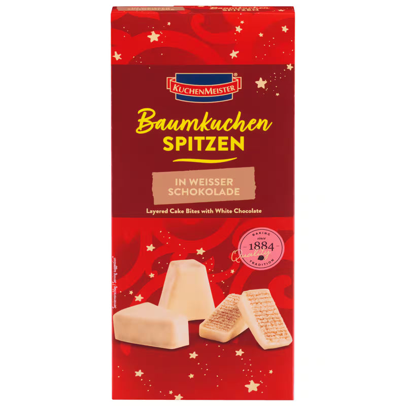 KuchenMeister Baumkuchenspitzen in weißer Schokolade 130g