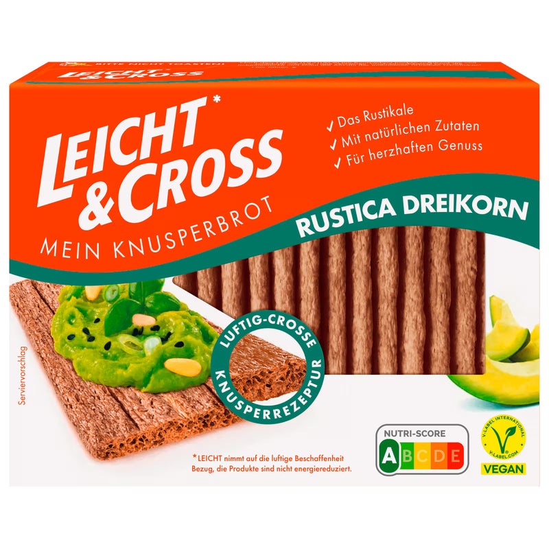Leicht & Cross Mein Knusperbrot Rustica Dreikorn Vegan 125g
