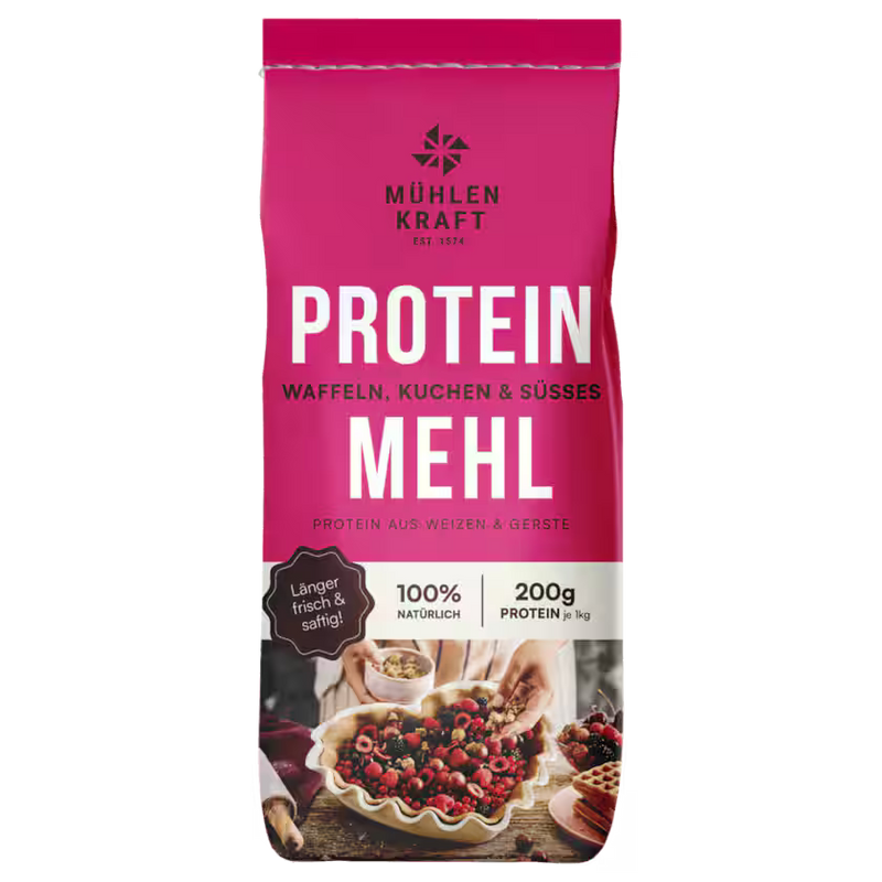 Mühlenkraft Proteinmehl Waffeln, Kuchen & Süsses 800g