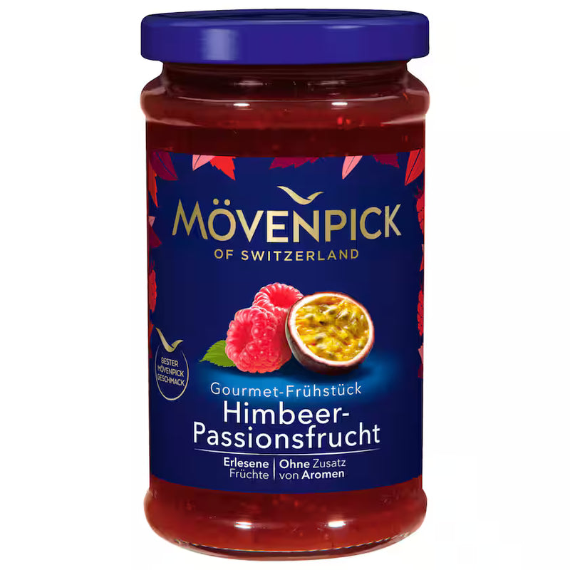 Mövenpick Gourmet-Frühstück Himbeere Passionsfrucht Fruchtaufstrich 250g