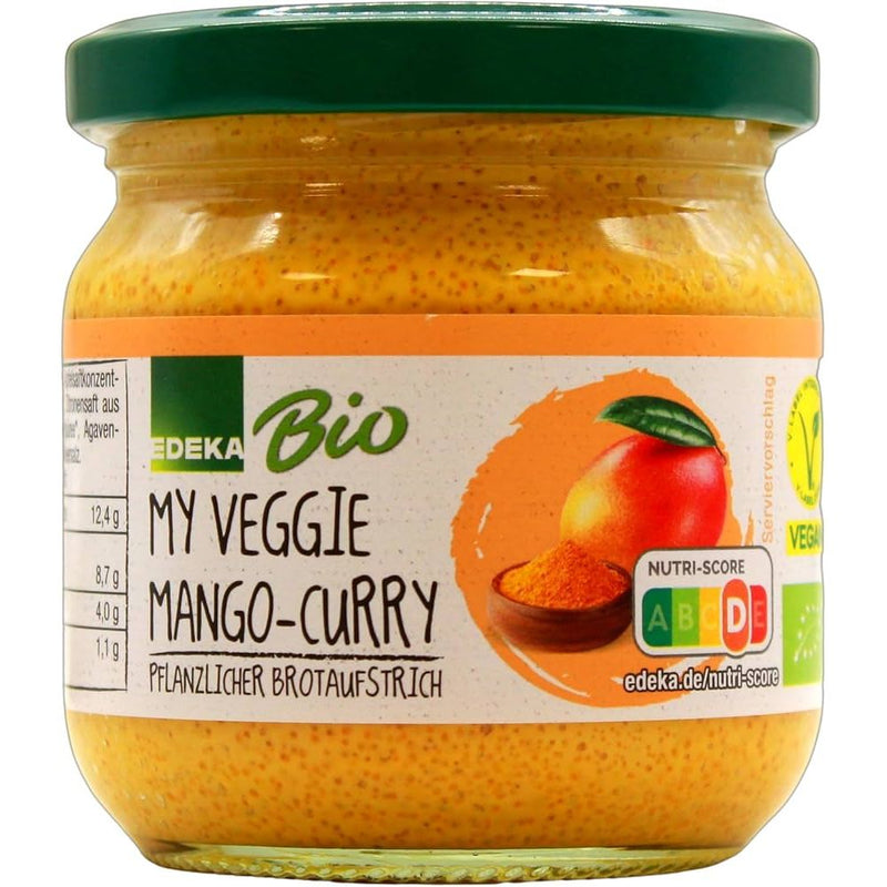 EDEKA Bio Streichcreme Mango-Papaya-Curry vegan, 180 g