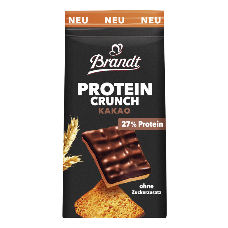 Brandt Protein Crunch Kakao Zwieback Snack ohne Zuckerzusatz 70g