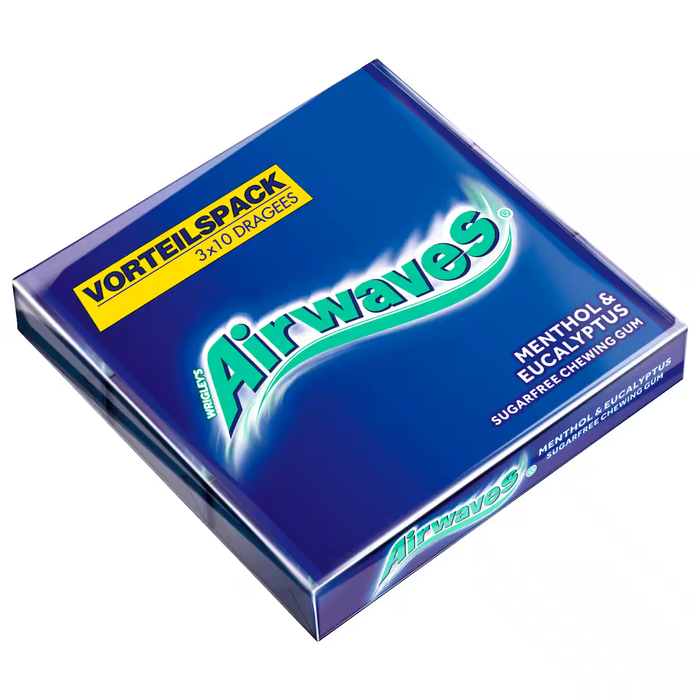 Airwaves Menthol & Eucalyptus Kaugummi 3x10 Dragees