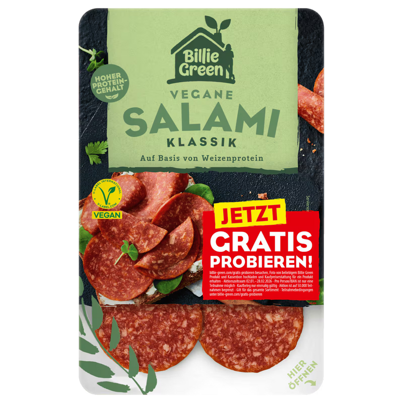 Billie Green Vegane Salami Klassik 70g