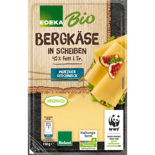 EDEKA Bio Mountain Cheese Slices 45% 150g