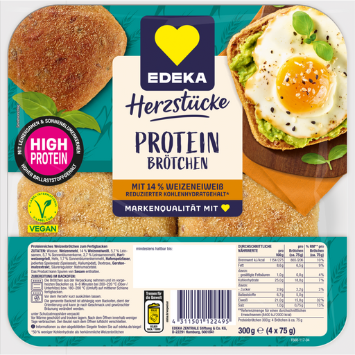 EDEKA Herzstücke Protein Bread Rolls 300g